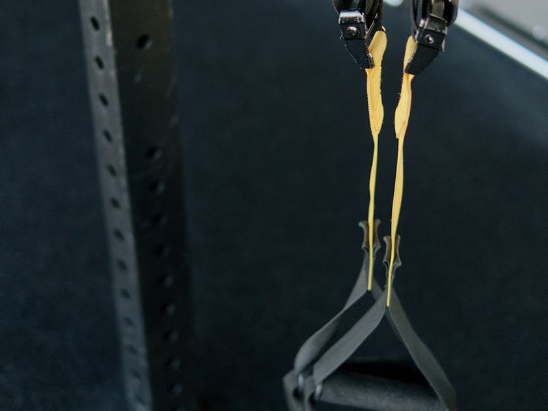 Detailed close-up of training equipment in a modern loft gym